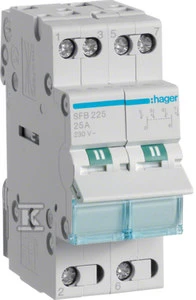„Hager“ modulinis jungiklis 1-0-2 25A 2P (SFB225)