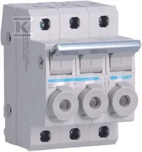 „Hager“ modulinio saugiklio jungiklio atjungiklis 3P L38 (L95300)