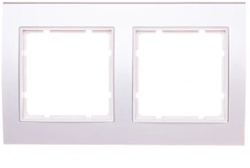 Hager Polo Berker Dvigubas rėmas B.3 aliuminis/baltas (10123904)