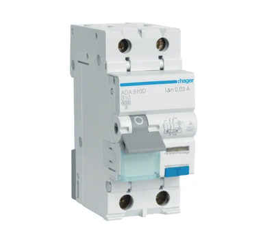 Hager Polo Hager 1 + N 10A B 0.03A A A ADA910D