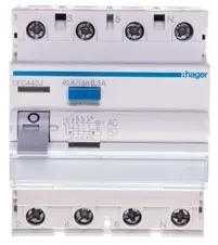 Hager Polo Hager RCD 4P 40A 0.3A tipo kintamoji srovė (CFC440J)