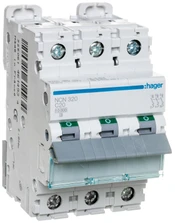 Hager Polo „Hager“ grandinės pertraukiklis 3P C 20A 10kA AC (NCN320)