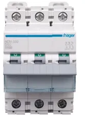 Hager Polo Hager grandinės pertraukiklis 3P D 50A 10kA AC (NDN350)
