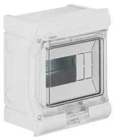 Hager Polo Hager 1x6 modulinė skirstomoji plokštė ant paviršiaus montuojama UV atspari IP65 Vector VE106SN