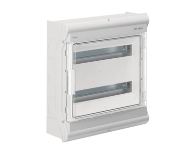 Hager Polo Hager 2x18 modulinis skirstomasis skydelis UV atsparaus paviršiaus IP65 vektorius VE218SN