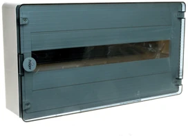 Hager Polo Hager Modulio perjungiklis Golf 1 x 22 paviršiaus IP40 skaidrios durys (VS122TD)