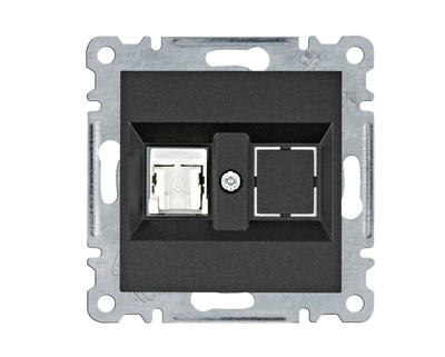 Hager Polo Hager Lumina Vienvietis kompiuterio lizdas RJ45 kat.6 UTP juodas WL2153