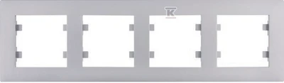Hager Lumina intensyvus 4 krypčių horizontalus rėmelis, sidabrinis (WL5742)