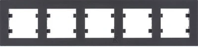 Hager Lumina intensyvus 5 kartus horizontalus rėmas juodas (WL5753)