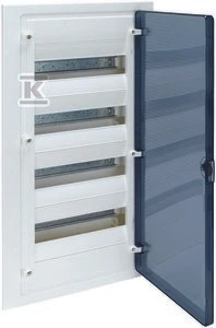 Hager GOLF 4x12 modulinė skirstomoji plokštė, įleidžiama, IP40, skaidrios durys - VF412TD