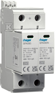 Hager SPD OGR.PRZ.T1+T2 MOV 2P SIE.TN-S/TT IIM