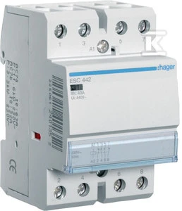 Hager modulinis kontaktorius 40A 2NO 2R 230V AC (ESC442)