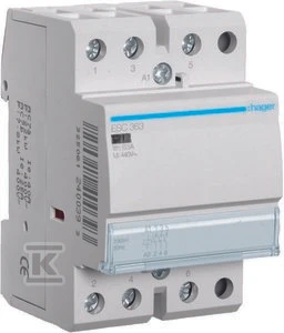 Hager modulinis kontaktorius 63A 3NO 0R 230V AC (ESC363)