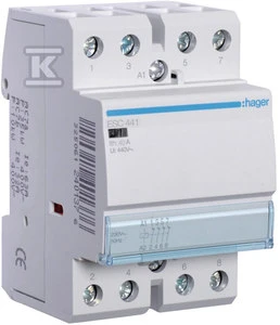 Hager modulinis kontaktorius 40A 0NO 4R 230V AC (ESC441)
