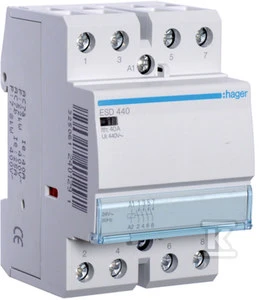 Hager modulinis kontaktorius 40A 4NO 0R 24V AC (ESD440)