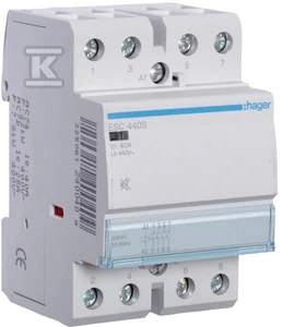 Hager Silent Modular Stitch 40A 4Z 230V AC (ESC440S)