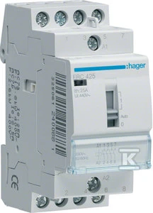 Hager Modulinis kontaktorius su rankiniu valdymu 25A 4W 230V AC (ERC425)