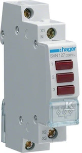 Hager 3xLED raudona signalinė lempa (SVN127)