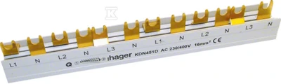 Hager ŠILDYMO BĖGNELIS MATOMAS 2P 16MM2, DĖL RCC.2P 12M
