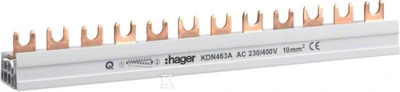 Hager 4P 63A 10mm2 šakinė šyna (KDN463A)