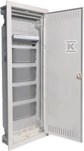 Hager Volta 5 x 12 įleidžiami moduliniai skirstomieji įrenginiai su montavimo plokšte ir 3x230 V lizdais (VU60NWP)