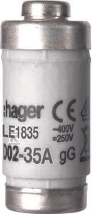 Hager WKŁ.BEZP.D0 D02/E18 35A 400V GL/GG