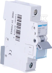 Automatinis jungiklis HAGER 1P B 6kA, 10 A