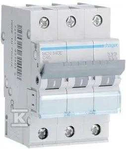 Automatinis jungiklis Hager MC340 (40A, 3P, 400V, 6kA)