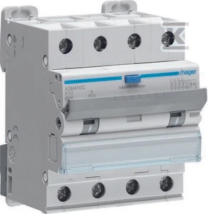 Hager A tipo 6kA RCBO (ADM410C)