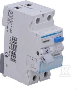 HAGER RCD BREAKER 2P 40A/30MA (CDC240J)