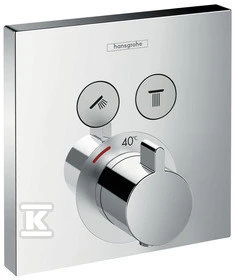 Hansgrohe ShowerSelect termostatas su dviem išėjimais, chromas