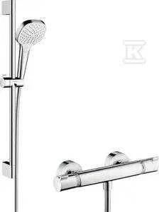 Dušo rinkinys Hansgrohe Croma pasirinkimas E stumdomas su termostatine baterija balta (27081400)