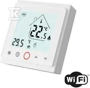 Baltas Wi-Fi termostatas su skaitmeniniu ekranu