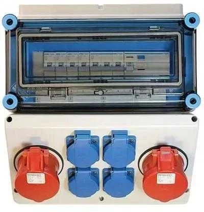 Hensel HPL01036 Kištukinis skirstomasis skydas 2x16A 400V, 4x16A 230V IP44 Mi-GN/Z 400001