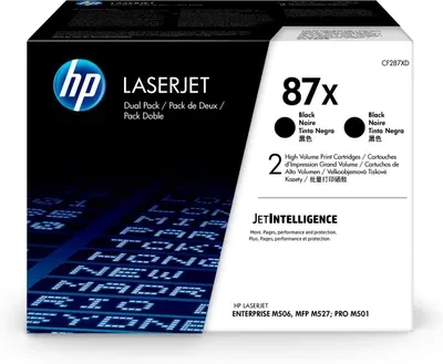 Hewlett Packard (HP) HP CF287X tonerio kasetė, didelės talpos, juoda, 2 vnt.