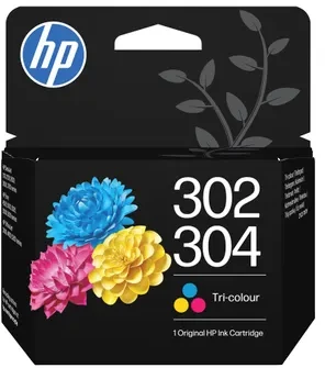 HP 302 juoda + 304 spalva B82L1AE