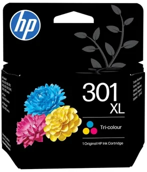 Hewlett Packard (HP) HP 301XL originali rašalo kasetė, trijų spalvų, didelės talpos, 330 puslapių, 1 vnt. pakuotė