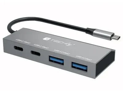 HUB USB Techly USB 3.2 2xUSB-A/2x USB-C