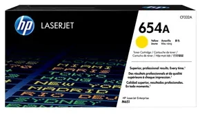 „Hewlett Packard“ (HP) „HP 654A Geltona“ originali „LaserJet“ dažų kasetė, spalvota „LaserJet M651“ (15 000 puslapių)