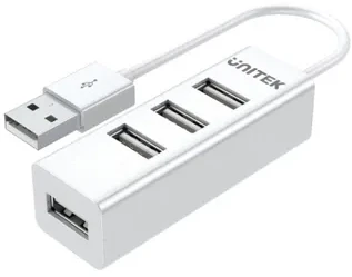 UNITEK Y-2146 Hub 4x USB 2.0. mini baltas Y-2146
