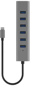 I-TEC USB-C įkrovimo metalinis HUB 7 prievadas be maitinimo adapterio