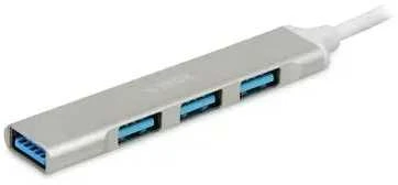 IBOX IUH3FAS Hub USB3.0 + USB 2.0 Sidabrinis