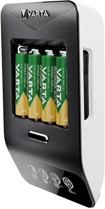 Varta LCD Ultra Fast Charger+ įsk. 4 Batt. 2100 mAh AA + 12V