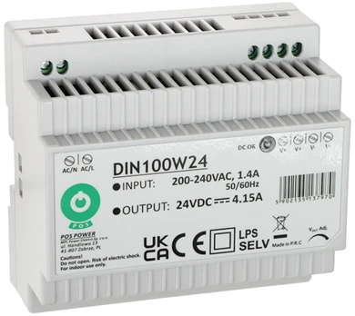 Mojeledy Oem Maitinimo šaltinis DIN100W24 montuojamas ant DIN bėgelio 24V 4.15A 100W