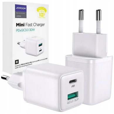 Mini išmanusis įkroviklis 30W dualport Joyroom L-QP303
