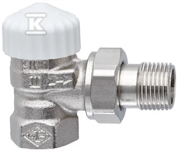 Imi Heimeier Radialinis termoventilis, kampinis V-exact II ET15 (1/2")