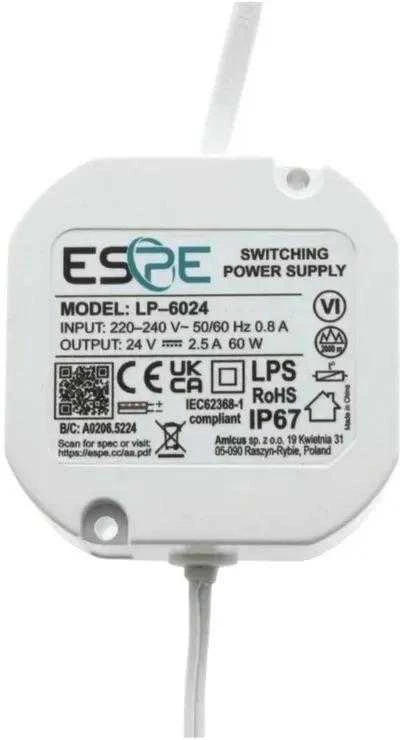 Impulsinis maitinimo šaltinis ESPE LP-6024 24V/60W/2.5A IP67