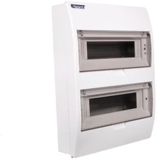 Incobex Elplast Incobex Modulis skirstomasis skydas 2x12 paviršiaus IP40 su atbulinės eigos bėgiu (ENE -00354)