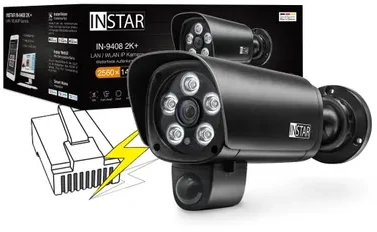 INSTAR IN-9408 2K+ LAN/POE programinė įranga 101666 LAN IP stebėjimo kamera 2560 x 1440 pikselių (101666)