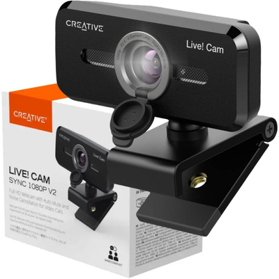 Creative internetinė kamera Sync 1080pV2 juodos spalvos
